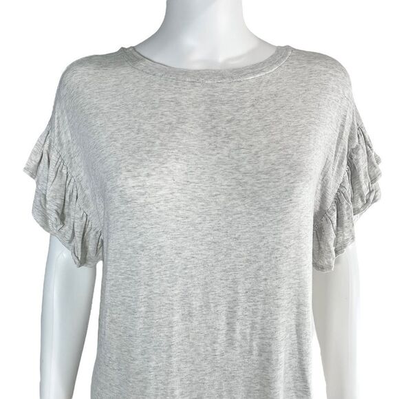 Aerie Short Sleeve Shirt Soft Gray Womens Small - Picture 2 of 8